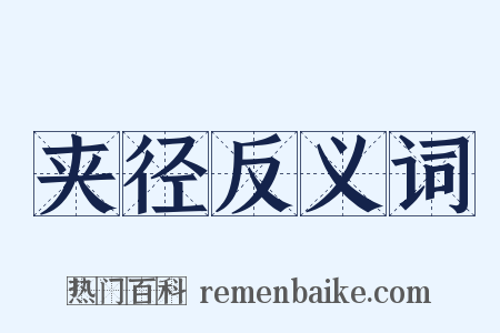 夹径反义词是什么意思的图片